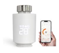 Jadeshay Valvole Termostatiche WIFI Valvole Termostatiche per Termosifoni Termostato WIFI per Riscaldamento Intelligente Casa con Telecomando Tuya Smart
