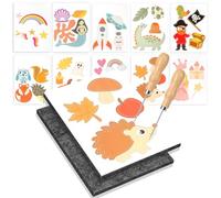 Jadesiegel Kit per Puntinismo Bambini 3+ Anni | Include 10 Disegni, 2 Aghi & 2 Sottopeli | Sviluppa Motricità Fine - Attività Creativa (Sotto Sorveglianza)