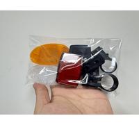 Jadesiegel Set di 8 catarifrangenti per bicicletta anteriori e posteriori, infrangibili, con riflessi ad alte prestazioni, 2 gialli e 2 bianchi, per bicicletta, e-bike e bicicletta per bambini