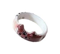 JADEWaa Anelli fatti a mano con gatti a tema animale, accessorio per donne e appassionati di moda Capodanno, 1.8-2cm, plastica/resina