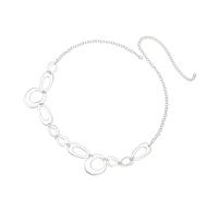 JADEWaa Catena circolare in metallo alla moda Anelli in lega contemporanea catena per cintura unica gioielli per la moda in avanti