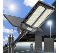 JADIDIS 1500W Lampione Solare Con Telecomando,Lampade Solari Impermeabili IP66 Per Esterni Con Sensore Di Movimento, 6500K Luci Solari LED Super Luminose Per Esterni Per Giardini e Garage
