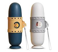 Jadin Porta Spazzolino da Viaggio Antipolvere, 2 Pezzi Custodia Spazzolino Multifunzionale da Viaggio per Bambini, Portaspazzolino da Viaggio per Campeggio, Viaggi, Scuola o Casa