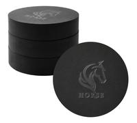 Jadive Balance Pad Cavallo Cuscino Equilibrio per Lavoro da Terra & Coordinazione Accessorio Cavallo in Schiuma TPE ad Alta Densità per Muscolatura Profonda Allenamento Equilibrio Nero(4 Pezzi)