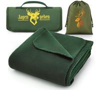 Jadive Coperta da Caccia in Pile Verde con Borsa Trasporto 150 x 100 cm Coperta Campeggio per Esterni Picnic Viaggi Regali Cacciatori Accessori da Caccia