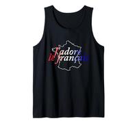 J'adore le francais - I Love French design in francese Canotta