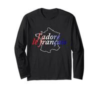 J'adore le francais - I Love French design in francese Maglia a Manica