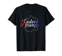 J'adore le francais - Maglietta francese I Love in francese Maglietta