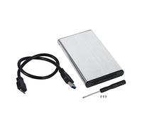 Jadpes Enclosure SSD HDD, Custodia USB 3.0 a 2,5" SATA 3.0 HDD Enclosure per Strumento Esterno per Disco Rigido SSD(Argento)