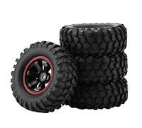 Jadpes Pneumatici Auto RC, Pneumatico per Auto RC, 4 Pezzi 6 Fori Pneumatici per Ruote Pneumatico in Gomma Pneumatico Accessorio RC con mozzi per Scala 1/10 RC Carro cingolato Fuoristrada