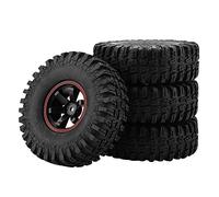 Jadpes Pneumatici per Ruote in Gomma Pneumatici in Gomma,4 Pezzi 6 Fori Pneumatici per Auto Accessori per Ruote in Gomma con mozzi per Scala 1/10 Universal RC Crawler off-Road Climbi