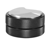 Jadpes Pressa per polline, 51mm Acciaio Inossidabile Base per manomissione Utensile per la Stampa di Chicchi di caffè Nero(Black Clover)