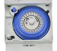 Jadpes Timer,JadpesInterruttore orario 24 Ore, Timer sul 181H 110-230V Timer Meccanico analogico Interruttore orario Manuale/Automatico per Guida DIN