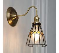 Jadssox applique da parete in stile montaggio a parete in vetro colorato applique in ottone illuminazione da parete per interni vetro martellato per camera da let