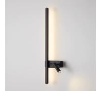 Jadssox Applique Lineare Nera Con Interruttore, Luce Di Lettura A LED Da Parete, Faretto Regolabile, Apparecchio Di Illuminazione Da Parete Minimalista For Soggiorno, Camera Da Letto(Right)