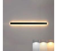 Jadssox Applique Nera Lampada Da Parete A LED Lampada Da Parete A Striscia Lineare, 3CCT Commutabile, Illuminazione Da Parete For Soggiorno Corridoio Camera Da Letto Scale(100cm)