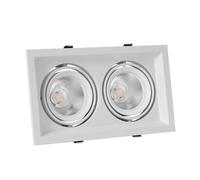 Jadssox Faretto da Incasso a LED Quadrato da soffitto, Rotazione a 45°, Montaggio a Filo, faretti da soffitto inclinati direzionali, lampade d'accento per Soggiorno, Camera da Letto, corridoio