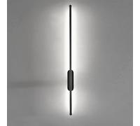 Jadssox Illuminazione a LED lineare per applique da parete Lampada da parete nera Lampada da parete a tubo lungo Applique minimalista Lampade per rondella da parete per interni per soggiorno Camera da