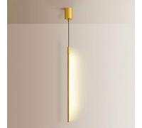 Jadssox Lampada a Sospensione lineare Oro Striscia Lunga Lampada da soffitto sospesa lampadario Minimalista Oro apparecchio di Illuminazione per Soggiorno luci a Sospensione a LED per Camera da Letto