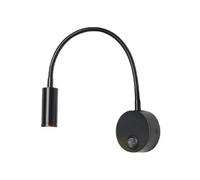 Jadssox Lampada Da Lettura Da Comodino A Led Luce A Collo D'oca Regolabile Con Interruttore, Faretto Da Parete Nero Per Camera Da Letto, Illuminazione Da Comodino Ad Angolo Flessibile (3000K Bianco Ca