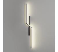 Jadssox Lampada da Parete a LED Nera Illuminazione da Parete lineare Lampada da Parete Moderna Lampade da Parete per Soggiorno Divano Sfondo Applique Lampade da Parete Geometriche per Camera da Letto