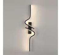 Jadssox Lampada da Parete lineare a LED con Striscia Lunga Minimalista per Soggiorno, lampade da Parete Ondulate sul Comodino della Camera da Letto, Lampada da Parete per Interni - 3 modalità Colore