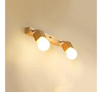 Jadssox Lampada Frontale a Specchio Regolabile in Legno Lampada Frontale Moderna per Trucco Apparecchio di Illuminazione, luci girevoli per Specchio da Bagno per Bagno, Cornice Applique da Parete