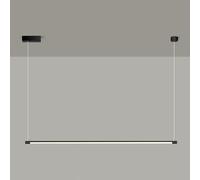 Jadssox Lampadario Moderno a Sospensione a LED Nero, Lampada a Sospensione Lineare con 3 Colori per Sala da Pranzo, Cucina, Ristorante con Isola