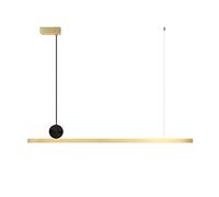 Jadssox Lampadario postmoderno Lampada da soffitto 46" Lampada a Sospensione lineare Lampada da Cucina a Isola Geometrica, Sala da Pranzo Colazione Bar Strip Lampadari a Sospensione 3 modalità Colore