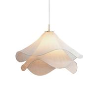 Jadssox Plafoniera a Sospensione Moderna in Tessuto Colore Crema a Forma di Petalo, Lampadario Romantico in Stile Art Deco per Soggiorno, Camera da Letto o Ristorante, Portalampada E27