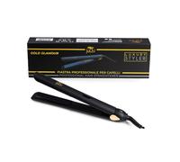 JaDy - Piastra per Capelli Gold Glamour | Riscaldamento Rapido in 10s | Ceramica Tourmalina per Capelli Protetti | Temperatura 120°C-230°C | Autospegnimento Sicuro | Nero