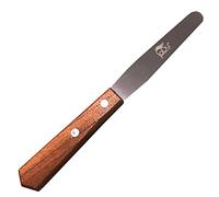 JaDy - Spatola per Cera Brasiliana | Manico in Legno | Spatola Professionale per Ceretta e Cibo | Stendicera in Lega di Acciaio, Manico Color Legno - Argento Cromato