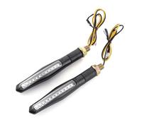 Jaeooai Indicatori di direzione per motociclette Coppia di frecce universali per moto da motocross per segnali/indicatori luci LED ambra Emark lampeggiante per acqua corrente