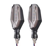 Jaeooai Indicatori di direzione per motociclette Coppia indicatori M10 universali per motocicletta Indicatore luci anteriori posteriori lampeggiatore Luce stop Lampada 12V(Blu)