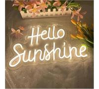 Jaeooai Insegna al neon Lampada da notte con insegna al neon Hello Sunshine per la cameretta delle bambine