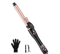 JAETON Ferro arricciacapelli automatico - Ferro arricciacapelli rotante automatico 25 mm per piccoli ricci, 100 - 230 ℃, Beach Waves arricciacapelli per capelli corti e lunghi