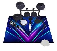 JaevKwzy 200 x 180 cm Tappeto Insonorizzato Tamburo - Tappeti Rettangolari Antiscivolo per Grancassa Tamburo Rullante - Tappeto Professionale per Batteria e Strumenti a Percussione Elettronici