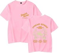 JAFCUE Europa E America Josiah Queen Retro Print Tee, Classic Crew Neck Top A Maniche Corte, Abbigliamento Casual per Adulti (XS-3XL)(2,XS)