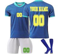 JAFCUE Personalised Brasile 25/26 Maglia da Calcio con Il Tuo Nome/Numero, Set di Calcio Regali da Calcio Adatti Come Regalo per I Tifosi di Calcio(6)