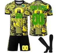 JAFCUE Personalised Brasile 25/26 Maglia da Calcio con Il Tuo Nome/Numero, Set di Calcio Regali da Calcio Adatti Come Regalo per I Tifosi di Calcio(5)