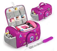 Jaffzora Custodia da trasporto adatta per Toniebox Starter Set, borsa portaoggetti compatibile con personaggi Tonies Figures, cuffie e accessori, Viola, Organizer per borse
