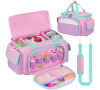 Jaffzora Custodia da trasporto compatibile con Toniebox 2 Starter Set, graziosa borsa portaoggetti per personaggi Tonies Figures, cuffie e accessori Tonies, Rosa e viola., Organizer per borse