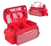 Jaffzora Custodia da trasporto compatibile con Toniebox Starter Set, graziosa borsa portaoggetti per personaggi Tonies Figures, cuffie e accessori Tonies, Rosso