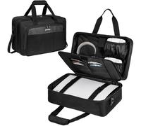 Jaffzora Custodia da trasporto per PS5 PRO/PS5/PS5 Slim, borsa protettiva da viaggio adatta per console PlayStation 5, controller, dischi di gioco e accessori da gioco, Nero , Organizer per borse