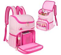 Jaffzora Zaino da trasporto compatibile con Toniebox Starter Set, borsa da viaggio adatta per personaggi Tonies Figures, cuffie e accessori Tonies, rosa (solo borsa)