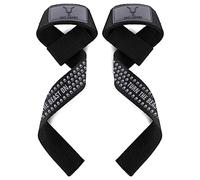 JAG - Aiuto per la trazione per uomo e donna, 5 mm, in neoprene imbottito, manici allargati, manubri e cinghie di sollevamento robuste