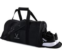 JAG - Borsa sportiva con scomparto per scarpe, borsa sportiva per accessori da palestra, borsone da viaggio, fitness, ciclismo, equitazione e nuoto, per donne e uomini, colore: nero, Nero, Borsone