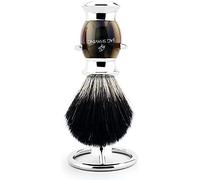 Jag - Pennello da barba da uomo, con setole di tetto, manico in resina, colore marrone