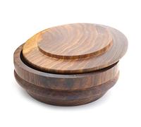 Jag Shaving Ciotola da barba - Ciotola in legno - Ciotola per sapone da barba sostenibile - con coperchio - ciotola per sapone da barba - per sapone da barba - ciotola per crema da barba - collezione