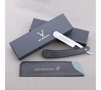 Jag Shaving Rasoio - rasoio sostenibile con custodia in pelle - sacchetto rasoio - rasoio da uomo - nero